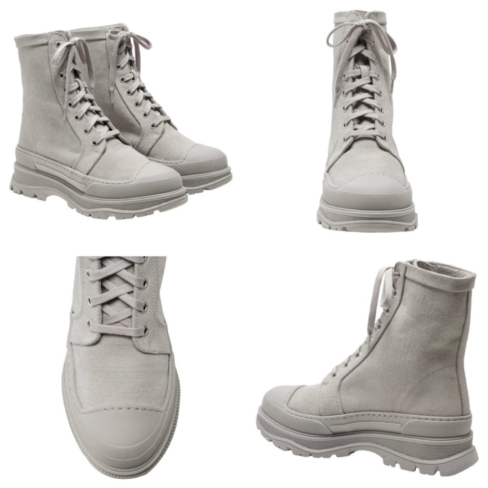 🆕⚡️Free People⚡️Camp Out Canvas Combat Boots in “Dove Grey”⚡️